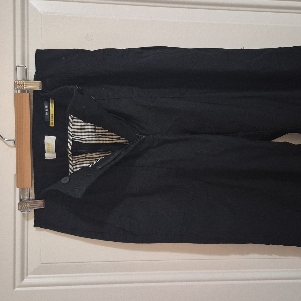 Maeve Anthropologie Naomi Black High-Waist Wide-Leg Pants - Picture 3 of 10